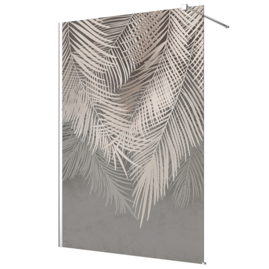 Frosted glass stickers for shower screens and windows - Palm leaves