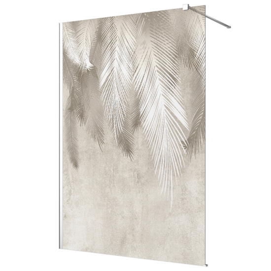 Frosted glass stickers for shower screens and windows - Palm leaves