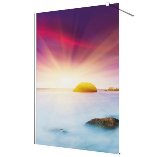 Frosted glass stickers for shower screens and windows - Sunset