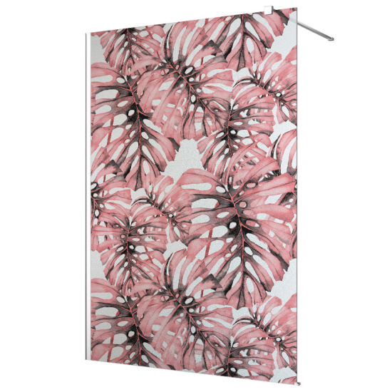 Frosted glass stickers for shower screens and windows - Tropical Leaves