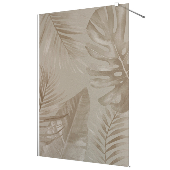 Frosted glass stickers for shower screens and windows - Tropical Leaves