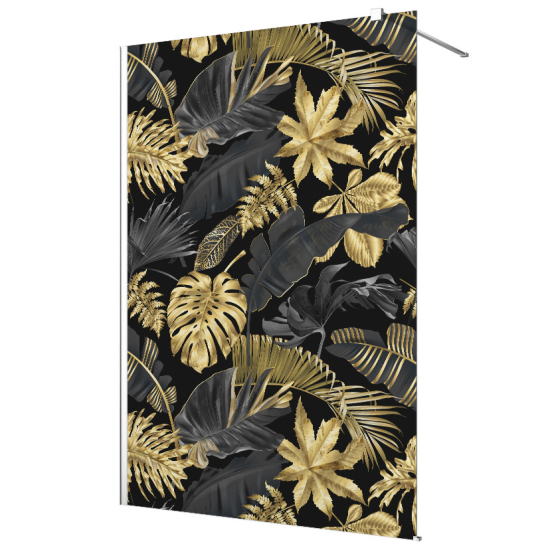 Frosted glass stickers for shower screens and windows - Tropical Leaves