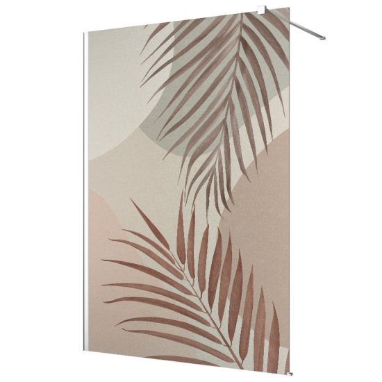 Frosted glass stickers for shower screens and windows - Tropical Leaves