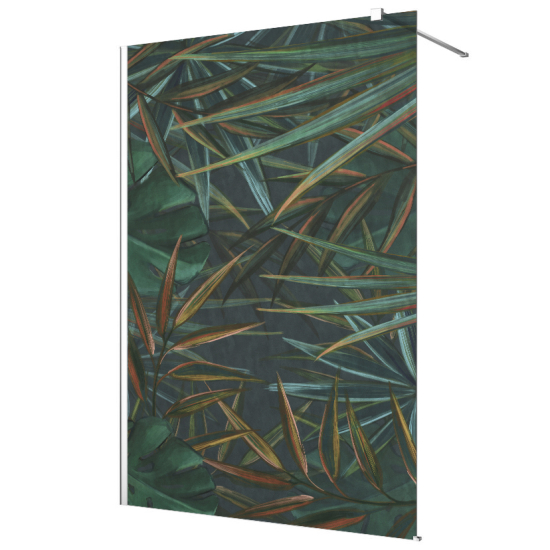 Frosted glass stickers for shower screens and windows - Tropical Leaves