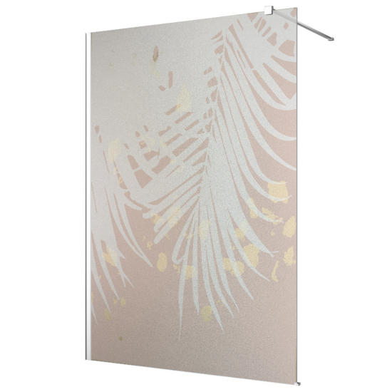 Frosted glass stickers for shower screens and windows - Tropical Leaves