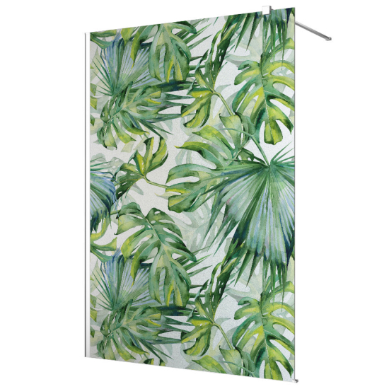 Frosted glass stickers for shower screens and windows - Tropical Leaves