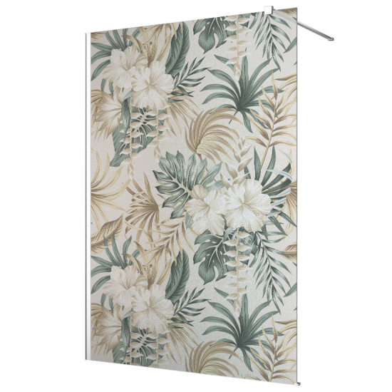 Frosted glass stickers for shower screens and windows - Tropical Leaves