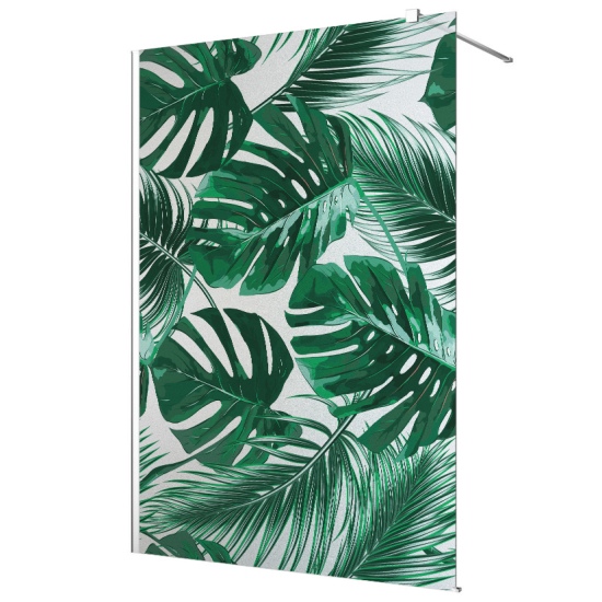 Frosted glass stickers for shower screens and windows - Tropical Leaves