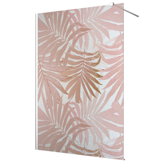 Frosted glass stickers for shower screens and windows - Tropical Leaves