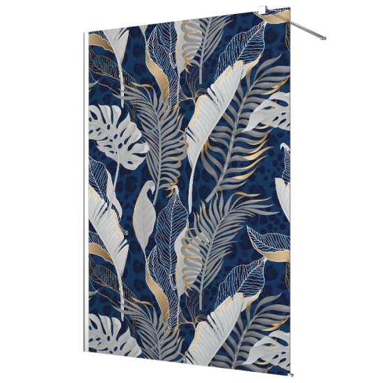 Frosted glass stickers for shower screens and windows - Tropical Leaves