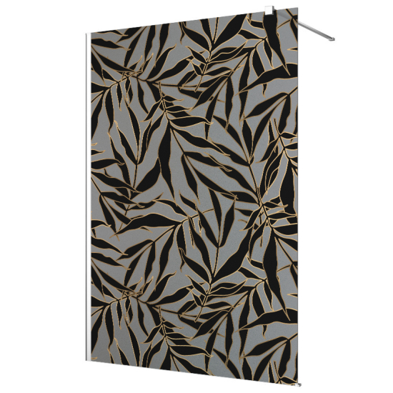 Frosted glass stickers for shower screens and windows - Tropical Leaves