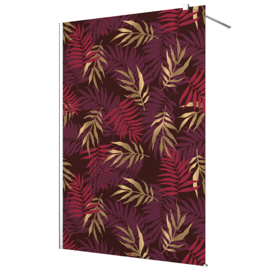 Frosted glass stickers for shower screens and windows - Tropical Leaves