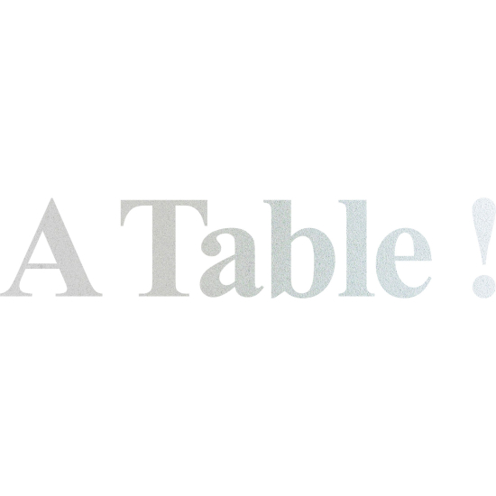 Frosted Window Glass Sticker - A Table