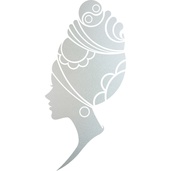 Frosted Window Glass Sticker - African woman