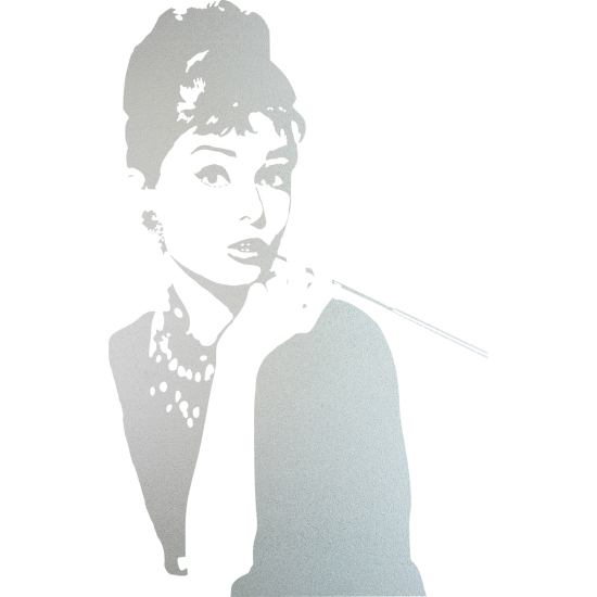 Frosted Window Glass Sticker - Audrey Hepburn