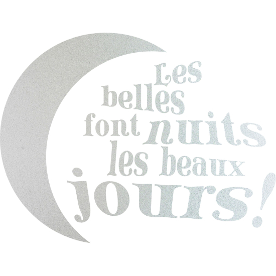 Frosted Window Glass Sticker - Beautiful Nights Quote