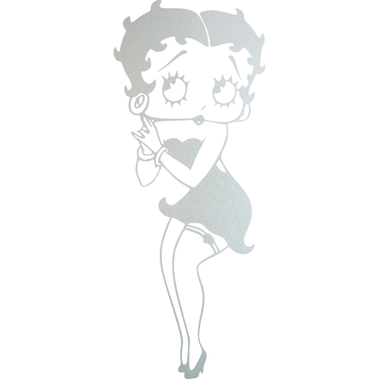 Frosted Window Glass Sticker - Betty Boop