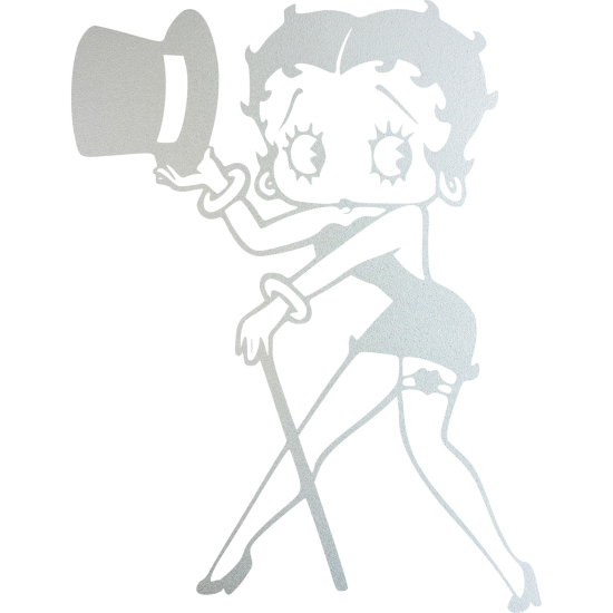 Frosted Window Glass Sticker - Betty Boop