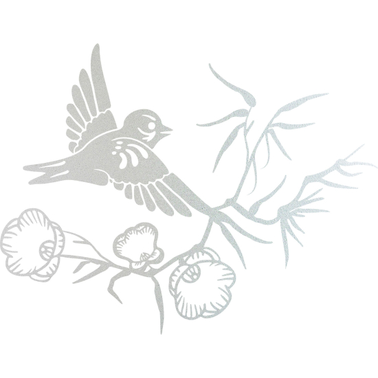 Frosted Window Glass Sticker - Bird