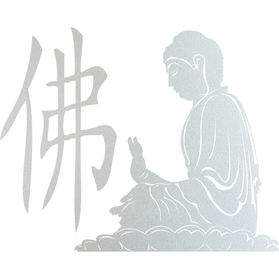 Frosted Window Glass Sticker - Buddha