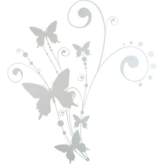 Frosted Window Glass Sticker - Butterflies