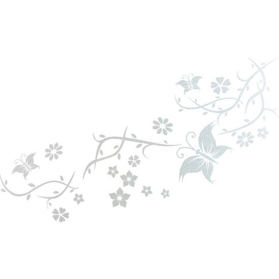 Frosted Window Glass Sticker - Butterfly Branch