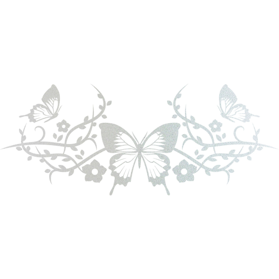 Frosted Window Glass Sticker - Butterfly Headboard