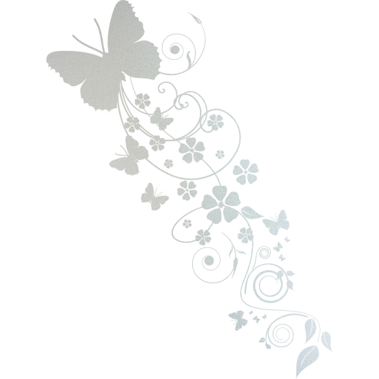 Frosted Window Glass Sticker - Butterfly Trail