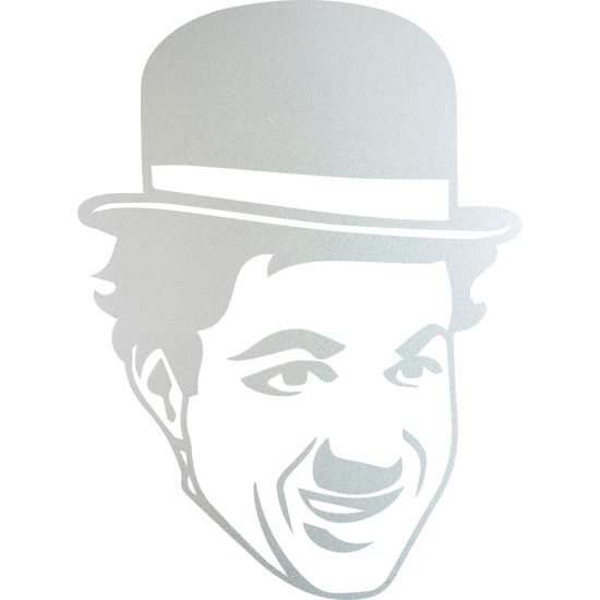 Frosted Window Glass Sticker - Charlie Chaplin