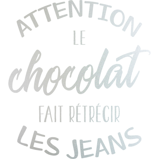 Frosted Window Glass Sticker - Chocolate Quote