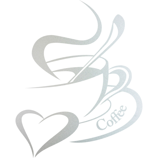 Frosted Window Glass Sticker - Coffee