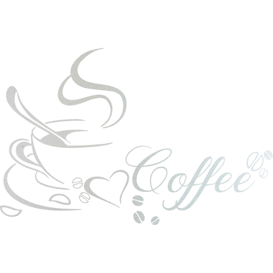 Frosted Window Glass Sticker - Coffee