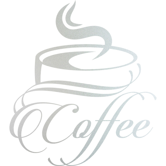 Frosted Window Glass Sticker - Coffee