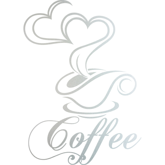 Frosted Window Glass Sticker - Coffee