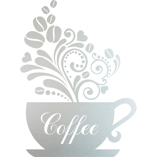 Frosted Window Glass Sticker - Coffee