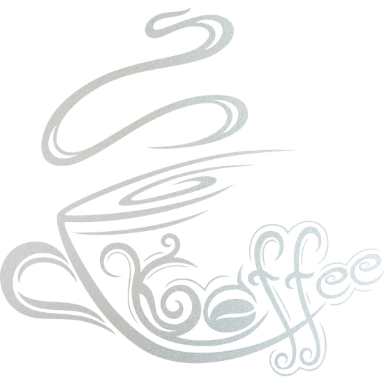 Frosted Window Glass Sticker - Coffee