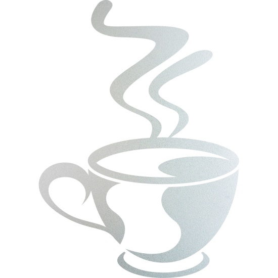 Frosted Window Glass Sticker - Coffee cup