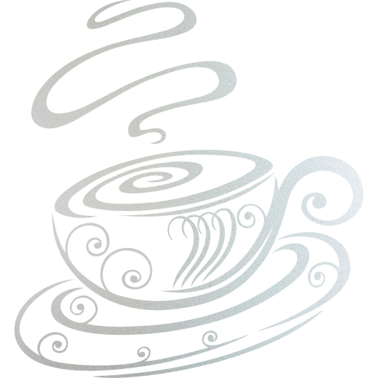 Frosted Window Glass Sticker - Coffee cup