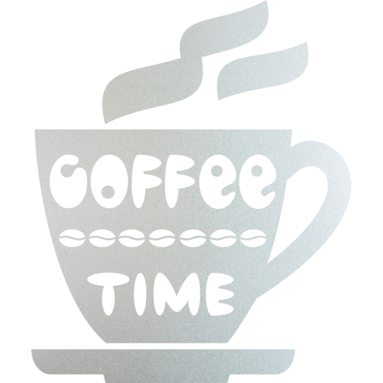 Frosted Window Glass Sticker - Coffee Time