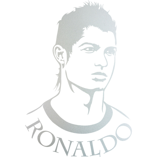 Frosted Window Glass Sticker - Cristiano Ronaldo