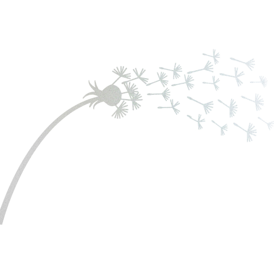 Frosted Window Glass Sticker - Dandelion