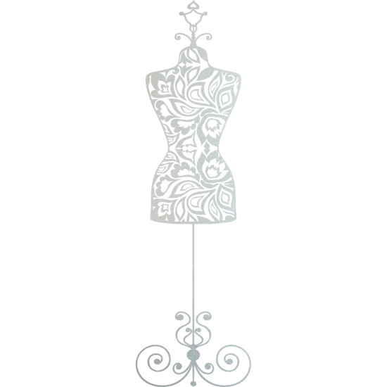 Frosted Window Glass Sticker - Dress form