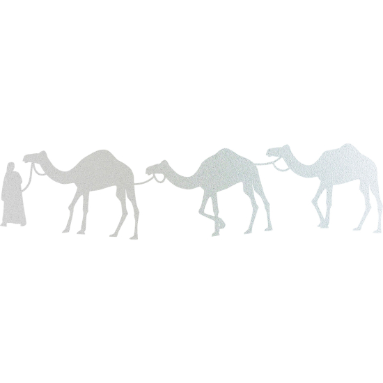 Frosted Window Glass Sticker - Dromedaries