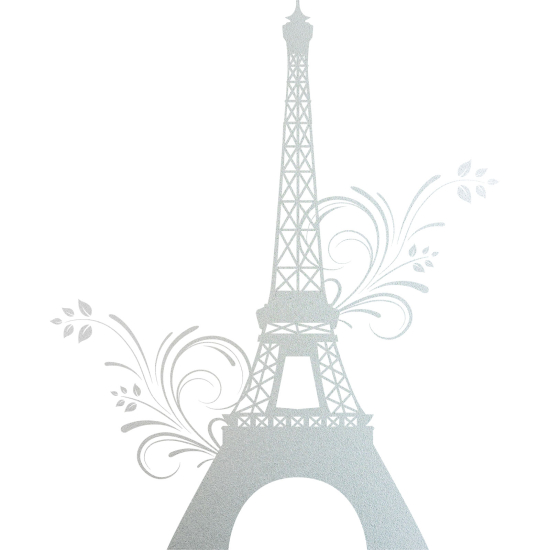 Frosted Window Glass Sticker - Eiffel Tower