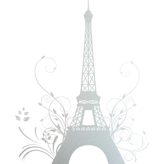 Frosted Window Glass Sticker - Eiffel Tower