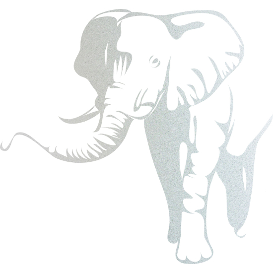 Frosted Window Glass Sticker - Elephant