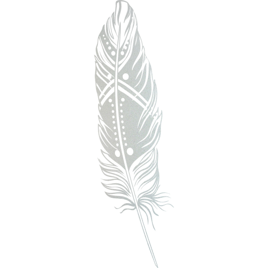 Frosted Window Glass Sticker - Feather