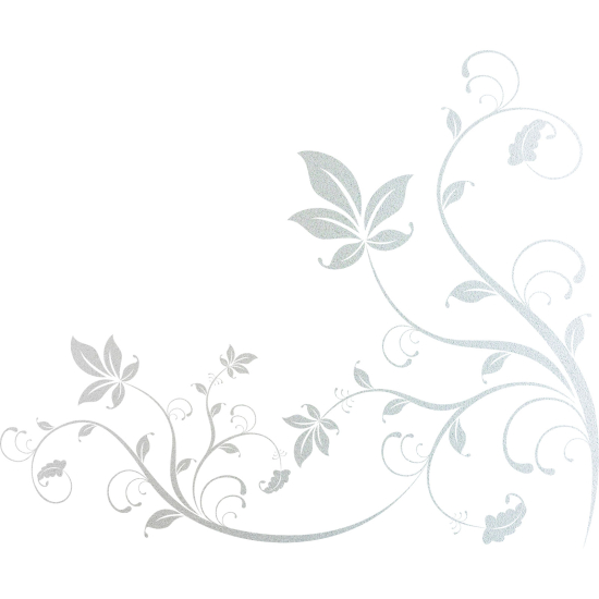 Frosted Window Glass Sticker - Floral branch