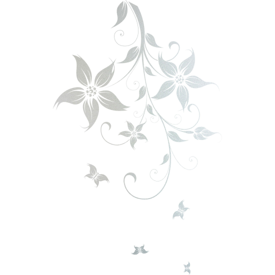 Frosted Window Glass Sticker - Floral branch