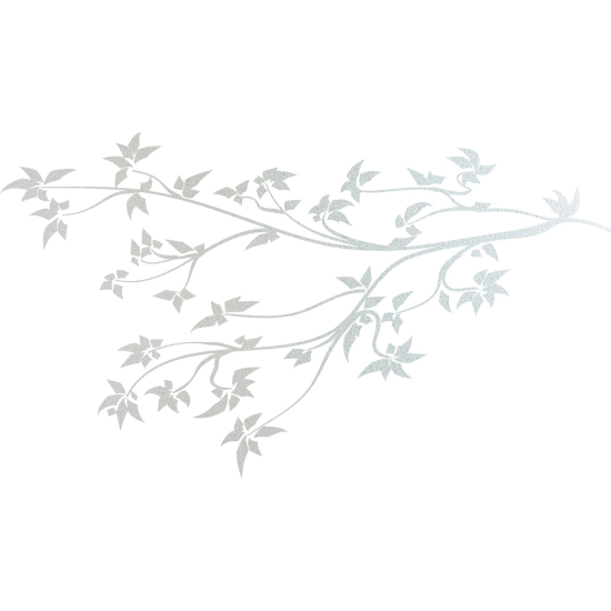 Frosted Window Glass Sticker - Floral branch